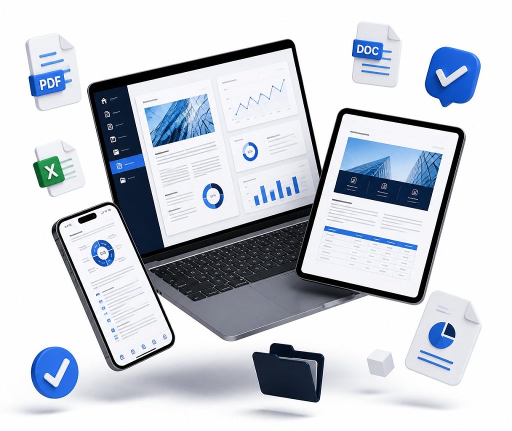Guest Connecta Business Growth Toolkit shown on laptop, tablet and phone