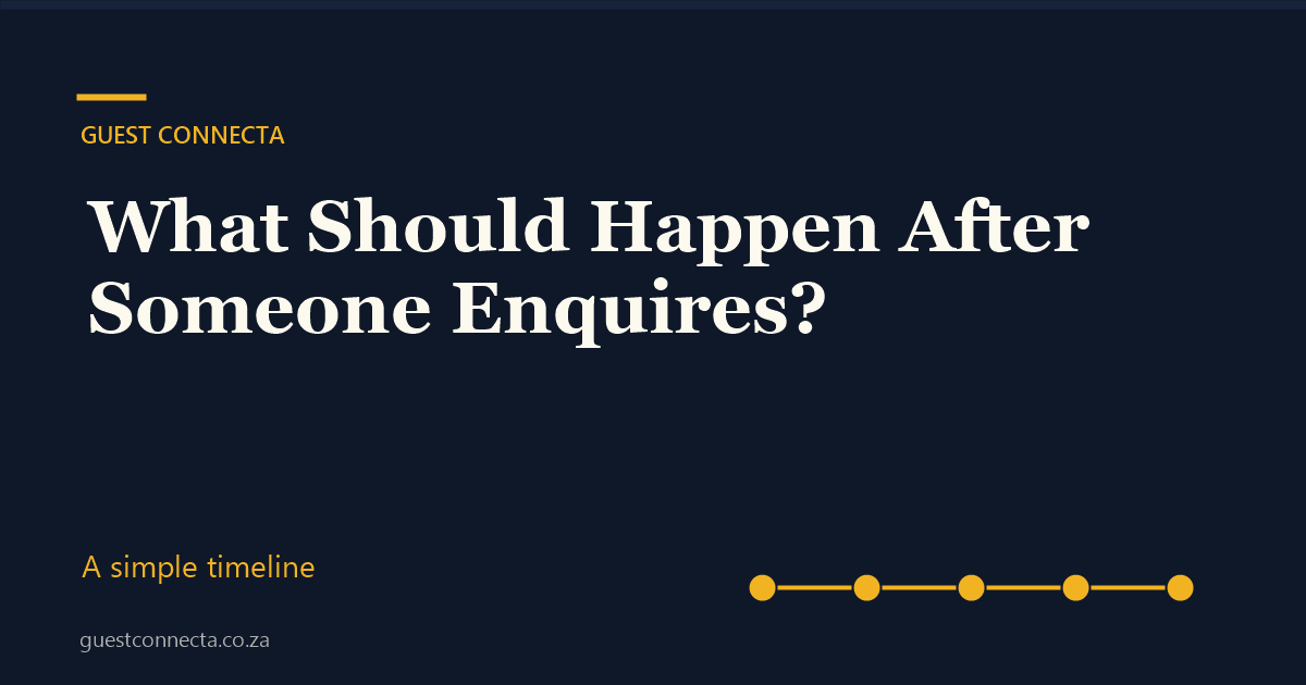 What Should Happen After Someone Enquires? A Simple Timeline