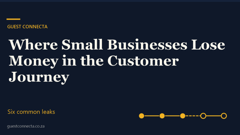Where Small Businesses Lose Money in the Customer Journey