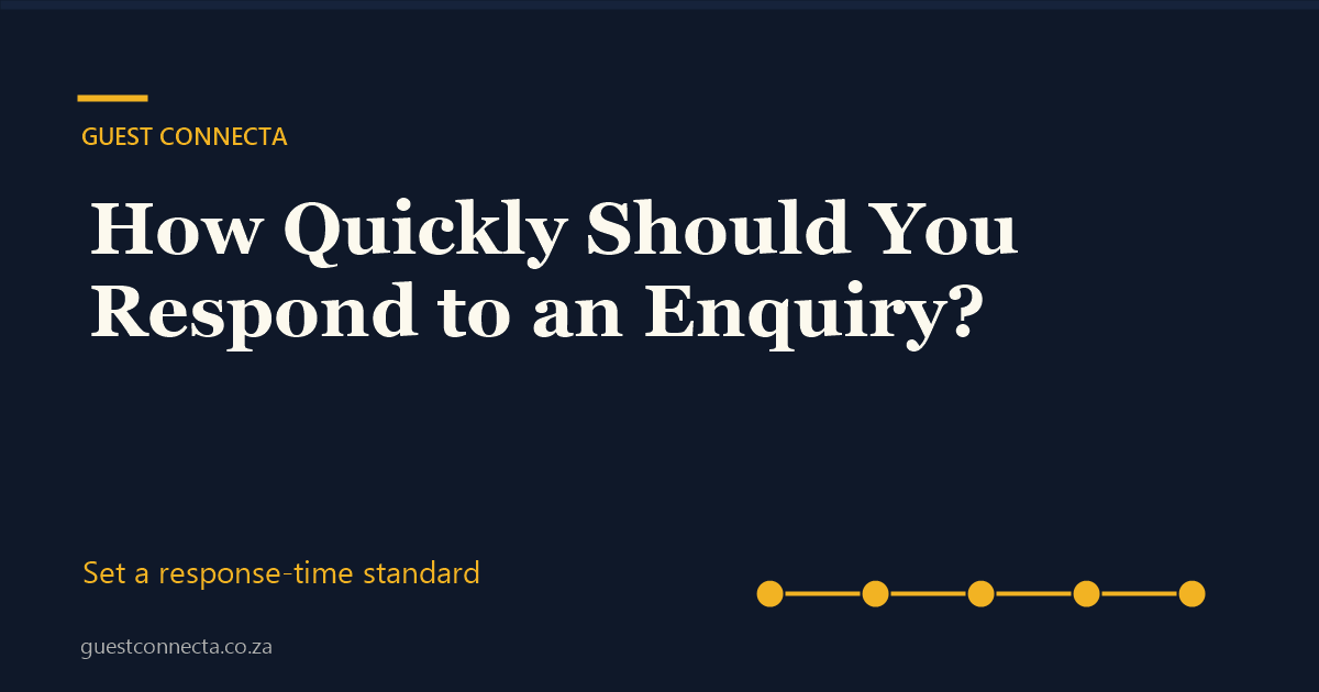 How Quickly Should You Respond to a New Enquiry? Setting a Response-Time Standard